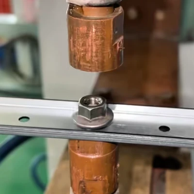 Energy storage spot welding machine welding nuts Energy storage spot welding machine welding nuts